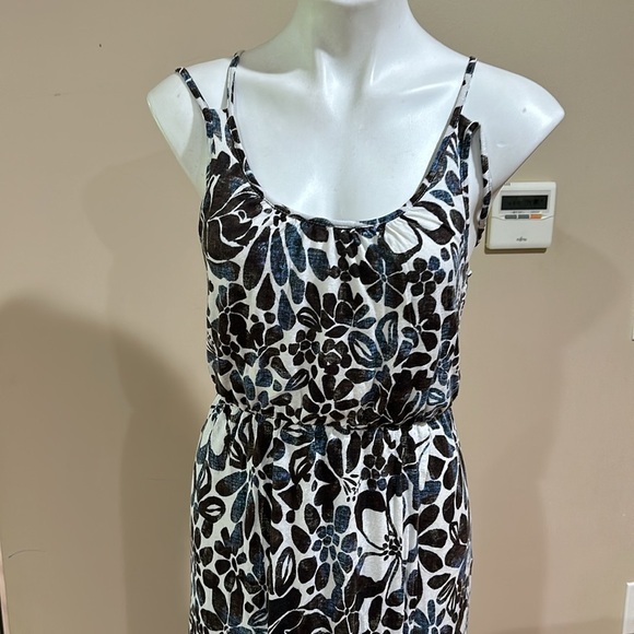 LOFT Black and White Spaghetti Strap Sundress - Picture 2 of 9